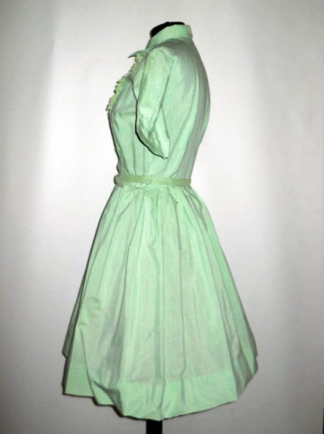 Rochie vintage verde fistic anii '50