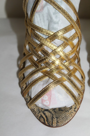 Sandale aurii Just Cavalli – vintage statement, glam retro - Img 3