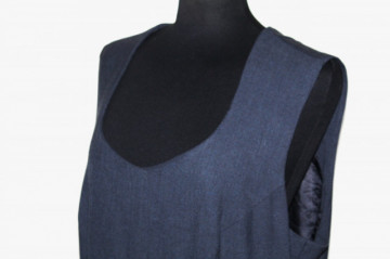 Sarafan gri plisat – repro anii ’60, elegant  - Img 4