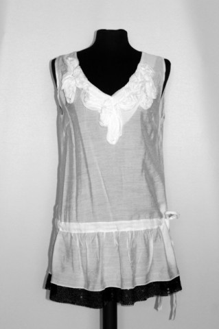 Bluza din organdi si paiete repro anii '70