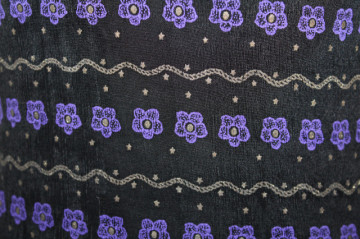 Bluza retro cu print floral pictat violet – anii ’90 - Img 4