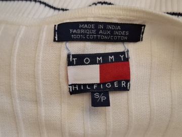 Bluză tricot Tommy Hilfiger, dungi verticale, piesă unică - Img 7
