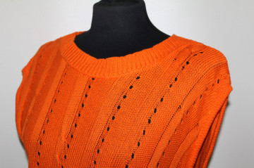 Bluză vintage Hadam’s Creazioni tricot portocaliu – vintage anii ’70 - Img 4