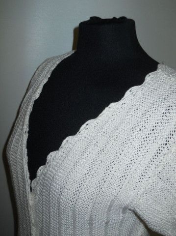 Bolero vintage crem tricotat anii '60