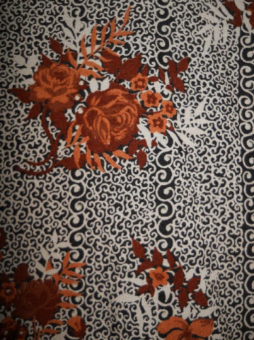 Camasa print floral maro anii '70