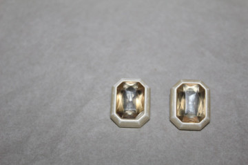 Cercei ivoire cristal mare anii 60