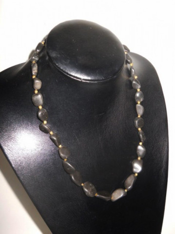 Colier vintage agate negre anii '30