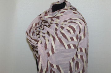 Esarfa - sal roz cu aplicatii geometrice anii '80