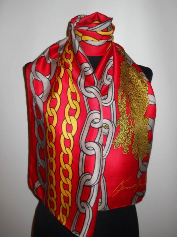Esarfa vintage "Kenneth Jay Lane" anii '70