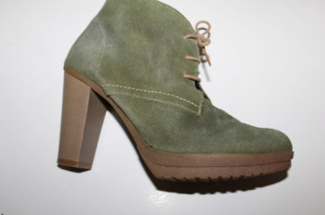 Ghete din piele întoarsă verde mentă – vintage B.D.A. - Img 4