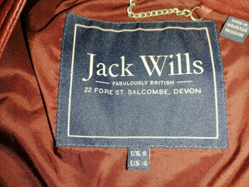 Jachetă din piele Jack Wills – retro rock, vișinie - Img 5