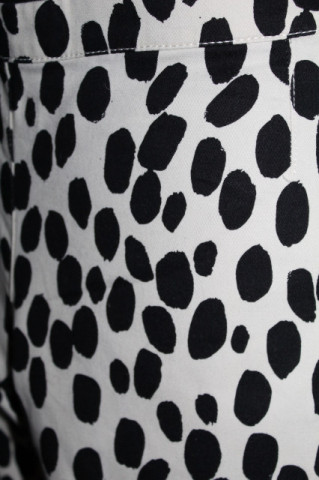 Pantaloni animal print alb cu negru – denim skinny  - Img 7