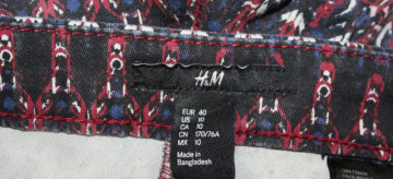 Pantaloni print geometric bleumarin și vișiniu – retro repro anii ’60 - Img 6