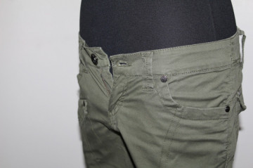 Pantaloni stil army Fox Company – vintage kaki, skinny - Img 7