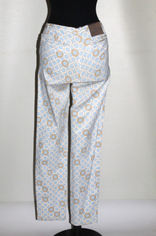 Pantaloni Valentino Jeans pastel cu cerculețe – stil retro elegant - Img 3