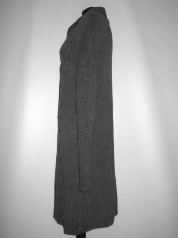 Pulover - pardesiu din tricot gri repro anii '70