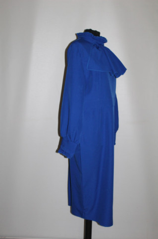 Rochie albastru electric – repro anii ’70, retro chic - Img 4