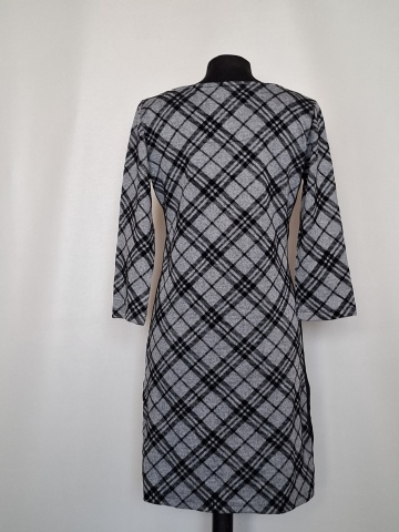 Rochie carouri repro anii ’70 – retro chic gri & negru - Img 3