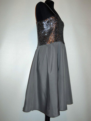 Rochie de ocazie gri anii '70