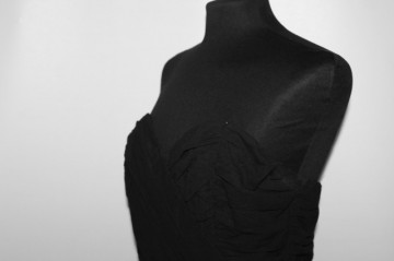 Rochie de ocazie neagră pliseuri repro anii 80