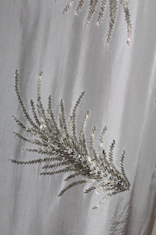 Rochie din mătase naturală cu broderie din mărgele – repro anii ’60, River Island - Img 5