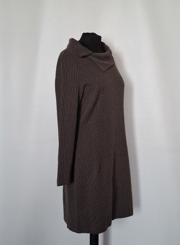 Rochie maro gofrată – Wax Collection, piesă unică - Img 3