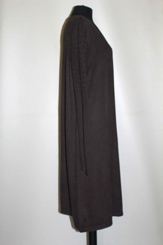 Rochie maro închis din tricot – repro anii ’60, siluetă clasică - Img 2