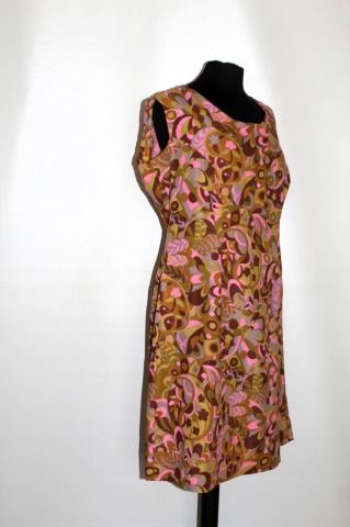 Rochie mod roz și verde – anii ’60, realizată manual - Img 5