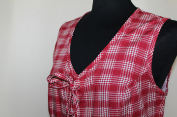 Rochie retro Coca Cola Collection – anii ’90, carouri alb‑roșii - Img 5