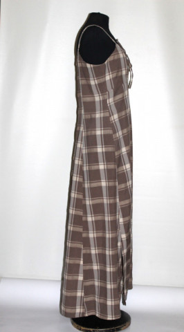 Rochie retro din carouri maro‑cafea Jacqueline de Young – anii ’90 - Img 2