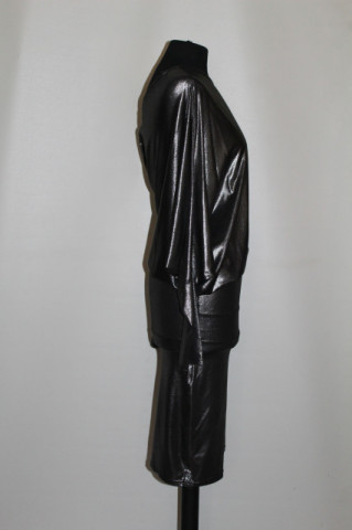 Rochie retro Fervente argintiu metalizat – retro anii ’90 - Img 2