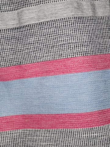 Rochie Rick Cardona repro anii 70, dungi gri, bleu și roz - Img 5