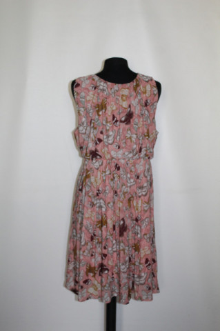 Rochie roz cu fluturi colorați – vibe retro anii ’70 - Img 3