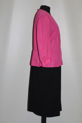Rochie roz cu negru anii 80