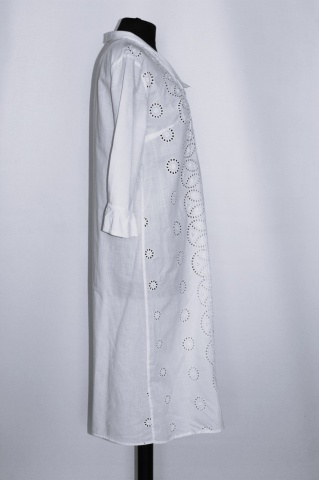 Rochie vintage albă cu broderie spartă – anii ’60 - Img 3