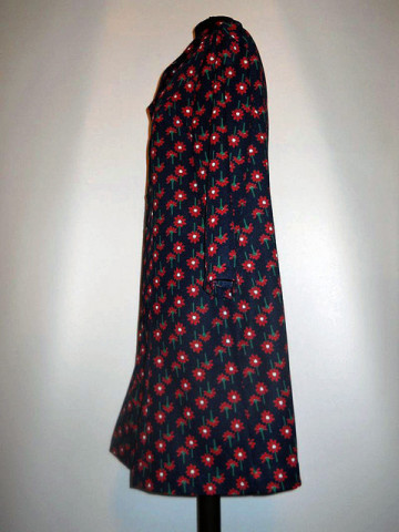 Rochie vintage flori rosii anii '60