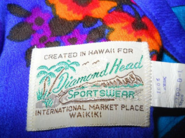 Rochie vintage hawaiana "Diamond Head" anii '60