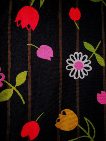 Rochie vintage lalele multicolore anii '60