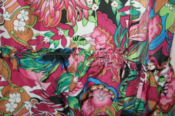 Rochie vintage print crizanteme anii 60