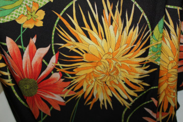 Rochie vintage print floral mare anii 70