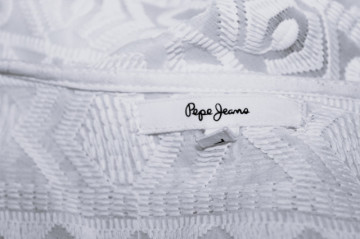 Salopetă Pepe Jeans – batist ivory cu broderie - Img 5
