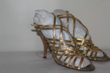 Sandale aurii Just Cavalli – vintage statement, glam retro