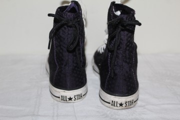 Bascheți Converse violet cu steluțe – sneakers vintage sport retro - Img 4