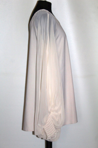 Bluza bej de ocazie repro anii ’70 – elegantă și fluidă - Img 4
