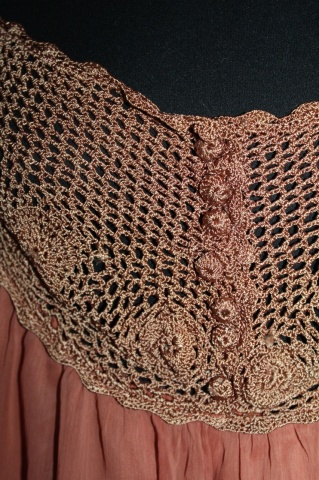 Bluză cărămizie cu platcă crochet – repro anii ’70, - Img 3