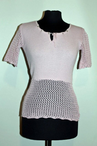 Bluza tricotata lila anii '70