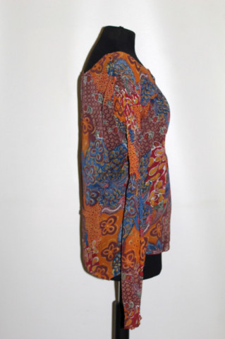 Bluză vintage cu print paisley multicolor – retro anii ’90 - Img 2