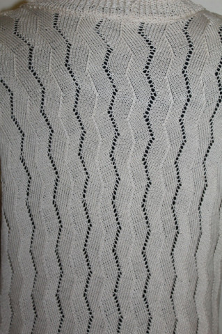 Bluză vintage din dantelă groasă macrame ecru – anii ’40, handmade Italia - Img 5