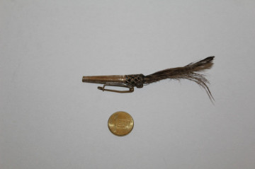 Broșă antique cu pene de fazan – edwardian cca. 1900 - Img 5