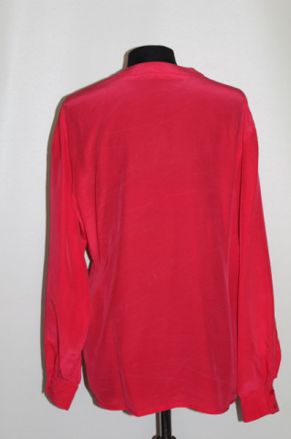 Cămașă Betty Barclay fucsia din mătase naturală – clasică anii ’80 - Img 3
